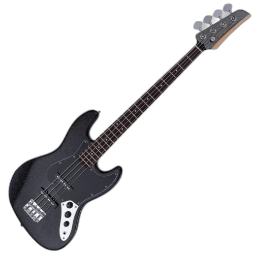 Contrabaixo Seizi Fun Jazu JB 4 Black Sparkle Captadores SS Chidori Ponte Vintage e Bag 10361152