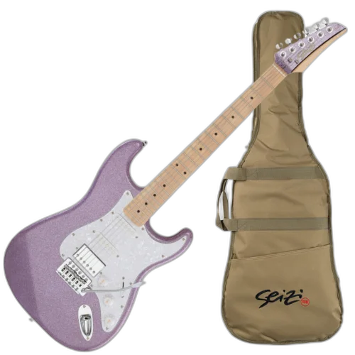 Guitarra Seizi Fun Katana Musashi HSS Maple Purple Sparkle Captadores Chidori HSS Ponte Tremolo e Bag 10361154