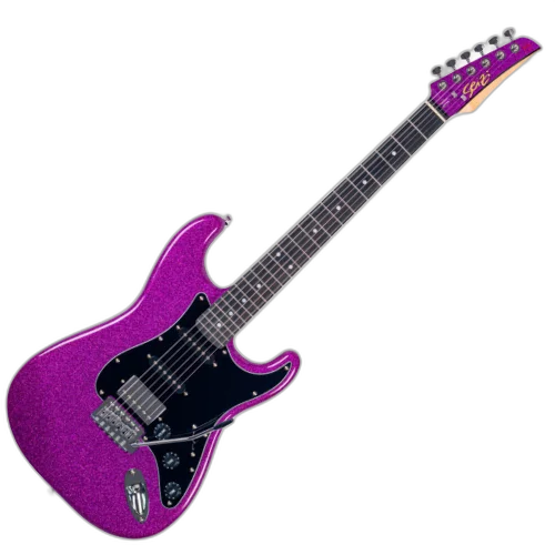 Guitarra Seizi Fun Katana Musashi HSS Dark Purple Sparkle Captadores Chidori HSS Ponte Tremolo e Bag 10361257