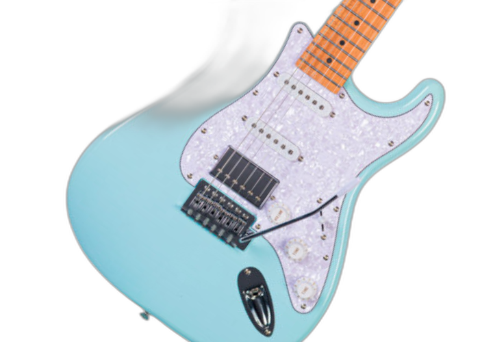 Guitarra Seizi Fun Vintage Budokan HSS Daphne Blue Captadores