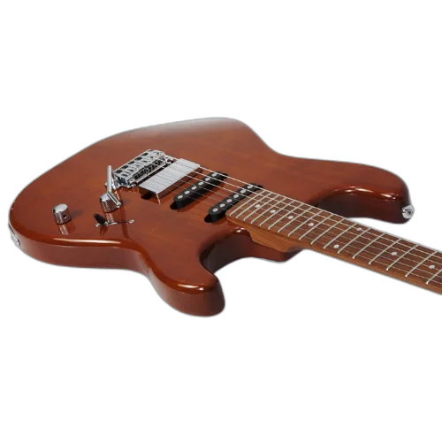Guitarra Schecter Traditional Van Nuys Gloss Natural Ash com Corpo em Ash Braço Roasted Maple Bolt-on Perfil Thin Escala em Roasted Maple com Captadores Schecter USA SuperRock Vintage MonsterTone HSS Ponte Diamond Vintage Tremolo 701