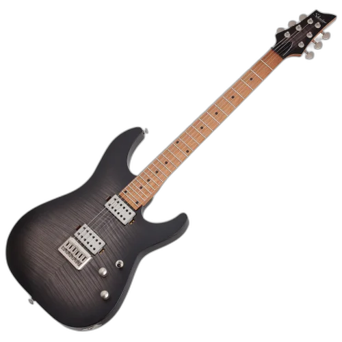 Guitarra Schecter C-1 Standard Plus Trans Blue Burst com Corpo em Basswood Braço Maple Bolt-on Perfil Thin Escala em Pau-Ferro com 24 Captadores Schecter Diamond SuperRock HH Ponte TonePros Tune-O-Matic 3936