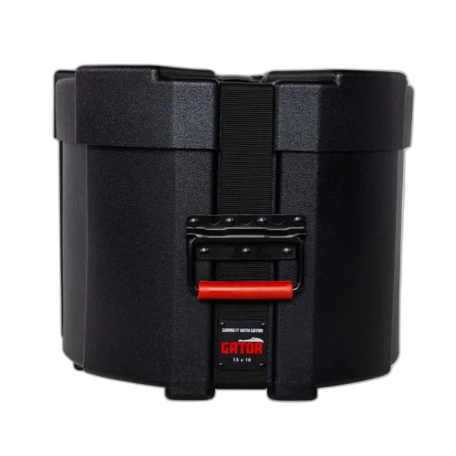 Case para Caixa de Bateria Gator GPC 1408 SD 14x8 com Estrutura Rotomoldada Ultra Resistente Interior em Microveludo Vermelho com Espuma Acolchoada Alças Ergonômicas Travas Reforçadas e Sistema de Empilhamento Gator Grooves
