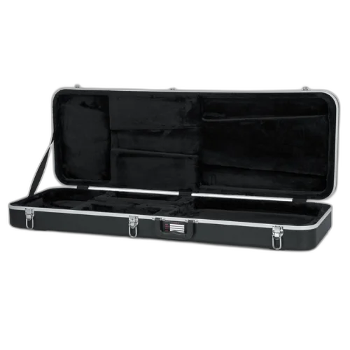 Case para Guitarra Gator GC ELEC XL Extra Longo com Estrutura ABS Ultra Resistente Interior em Microveludo Vermelho com Espuma Acolchoada Alças Ergonômicas Travas Reforçadas e Design para Guitarras com Escala Mais Longa