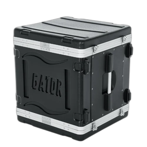 Case para Periférico Gator 10U Polietileno 19" GR 10L com Estrutura em Polietileno Ultra Resistente Alças Ergonômicas Travas Reforçadas Rodas e Tampa Frontal Removível Proteção Robusta e Prática para Rack 10 Unidades 19"