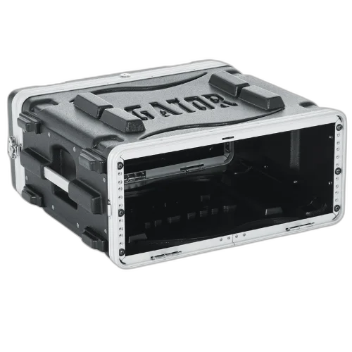 Case para Periférico Gator 4U Polietileno 19" GR 4L com Estrutura em Polietileno Ultra Resistente Alças Ergonômicas Travas Reforçadas Rodas e Tampa Frontal Removível Proteção Robusta e Prática para Rack 4 Unidades 19"
