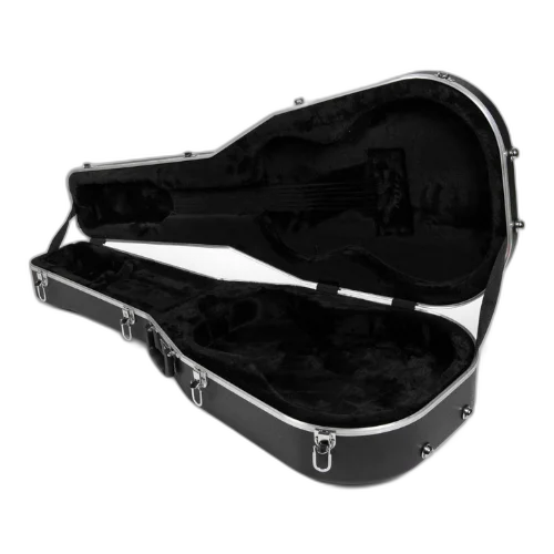 Case para Violão Gator GC PARLOR para Violão Parlor com Estrutura ABS Ultra Resistente Interior em Microveludo Vermelho Alças Ergonômicas Travas Reforçadas e Design Específico para Corpo Parlor