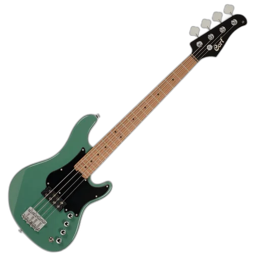 Contrabaixo Cort GB Short Scale Forest Green com Corpo Poplar Braço Roasted Maple Bolt-On Escala Roasted Maple Captador Cort Powersound Humbucker Pré Markbass MB-1 Escala 30