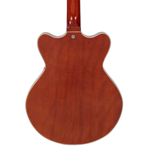 Guitarra Vintage Revo Series Superthin Natural com Corpo Okoume Braço Mogno Escala Jatobá 22 Trastes 3 Captadores Entwistle HFS63 Ponte Roller Vibrato Vintage