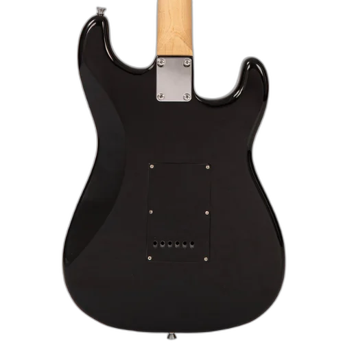 Guitarra Canhota Vintage V60 Coaster Series Boulevard Black com Corpo Paulownia Braço Maple Escala Rosewood 22 Trastes 3 Captadores Single Coil Entwistle Ponte Vibrato