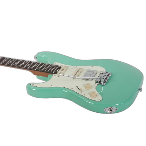 Guitarra Schecter Nick Johnston Traditional HSS LH Atomic Green Canhota com Corpo Alder Braço Roasted Maple Escala Ebony 22 Trastes X-Jumbo Captadores HSS Ponte Tremolo 1543