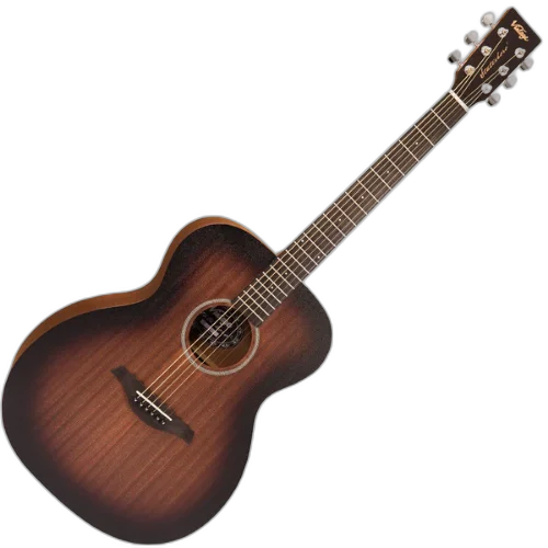 Violão Vintage V660WK Statesboro Orchestra Whisky Sour Acústico com Corpo Mogno Orchestra Tampo Mogno Braço Mogno Escala Techwood 20 Trastes Ponte Techwood
