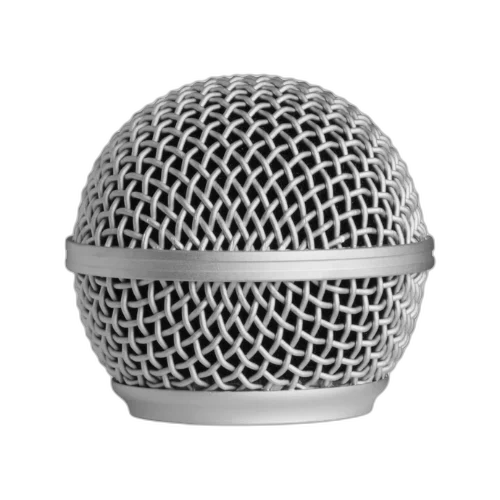 Grade de Reposição Shure RK143G Original para SM58 Metal Ball-Type Grille Prata com Suporte Interno
