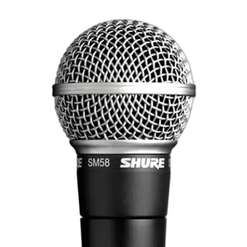 Microfone Shure SM58S Vocal Dinâmico Cardioide com Interruptor Shock-Mount Pneumático Filtro Anti-Pop Integrado Adaptador A25D e Estojo de Couro