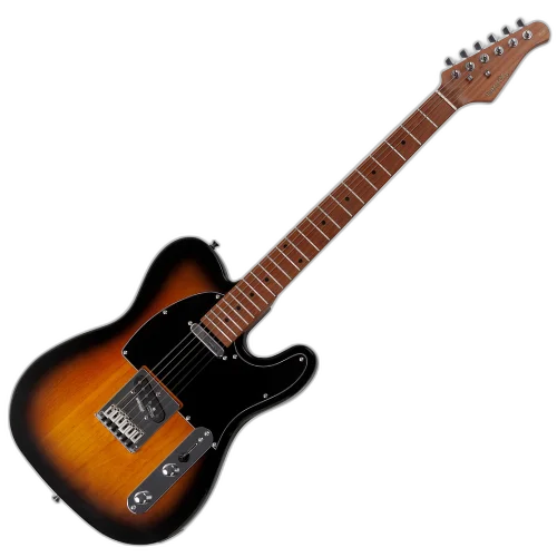 Guitarra Benson Hardy HD 905 3TS BK 3-Tone Sunburst com Corpo Alder Braço Roasted Maple Parafusado Escala Roasted Maple 22 Trastes Captadores Wilkinson Humbucker e Bag
