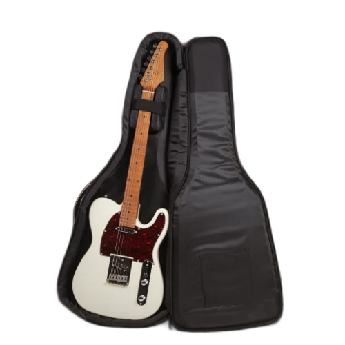 Guitarra Benson Hardy HD 904 OWT TT Olympic White TT com Corpo Alder Braço Roasted Maple Parafusado Escala Roasted Maple 22 Trastes 2 Captadores Single Coil Wilkinson Alnico e Bag