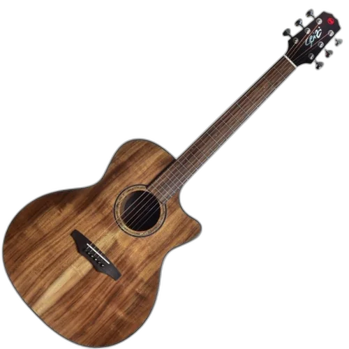 Violão Eletroacústico Seizi Supreme Ryu Cutaway Koa com Tampo Koa Sólido Pré Fishman Sonitone e Bag Armor 10360355