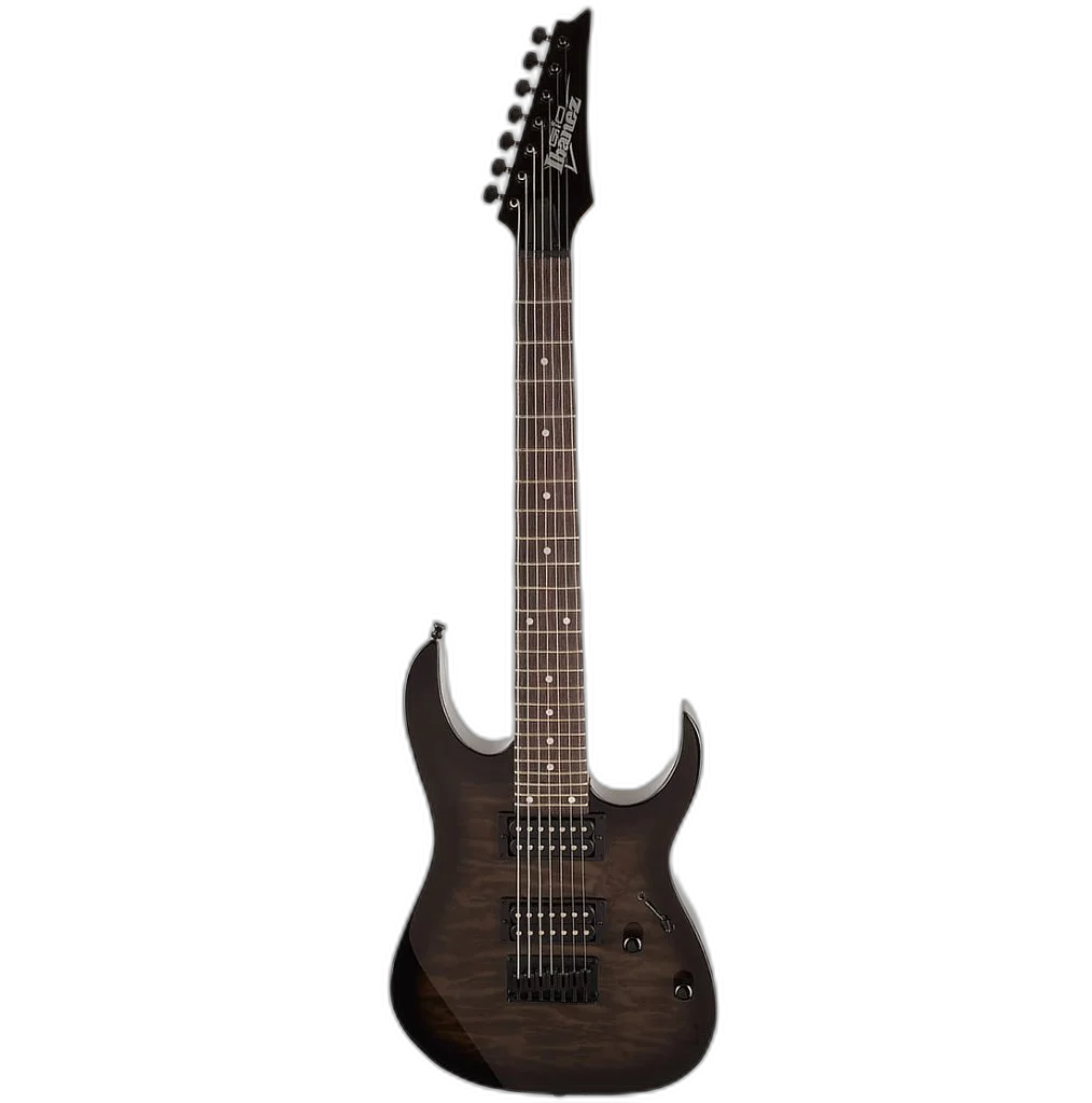 Guitarra Ibanez GRG-7221 QA HH 7 Cordas Transparent Black Sunburst TKS