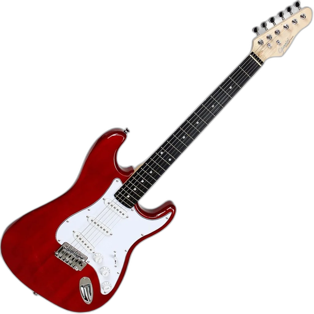 Kit Guitarra Elétrica Stratocaster Giannini G100 TRD/WH Vermelha Gx02