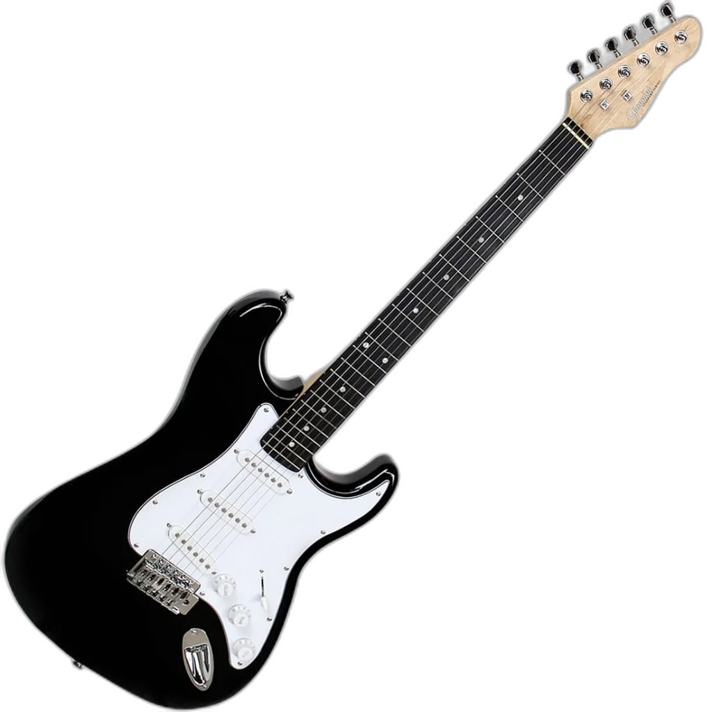 Kit Guitarra Elétrica Stratocaster Giannini G100 Bk/Wh Preto