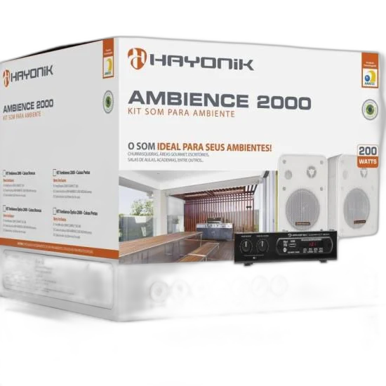 Kit Som para Ambiente Hayonik Ambience 2000 V2 Branco