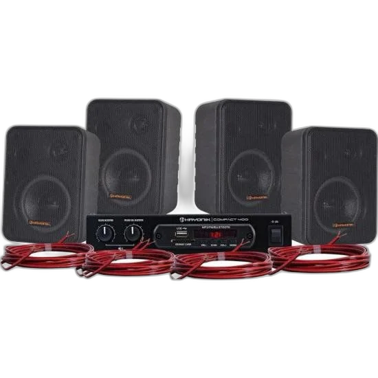 Kit de Som Para Ambiente Hayonik Ambience 4000 V2 Preto