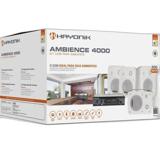 Kit Som para Ambiente Hayonik Ambience 4000 OD V2 Branco