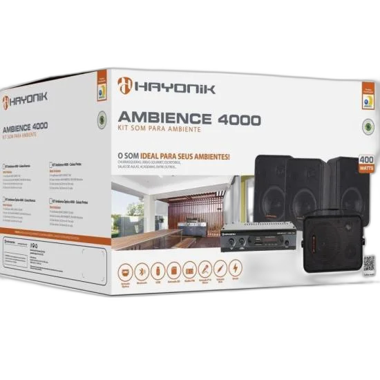 Kit Som para Ambiente Hayonik Ambience 4000 OD V2 Preto