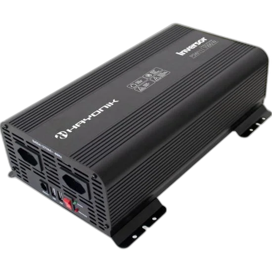Inversor Automotivo HAYONIK PSW111 Onda Senoidal 1000W 12V/127V