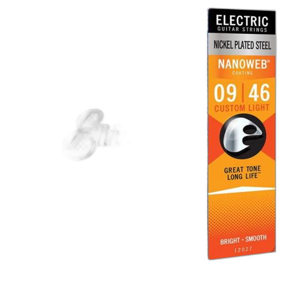 Encordoamento Para Guitarra .009 NANOWEB 12027 Custom Light ELIXIR