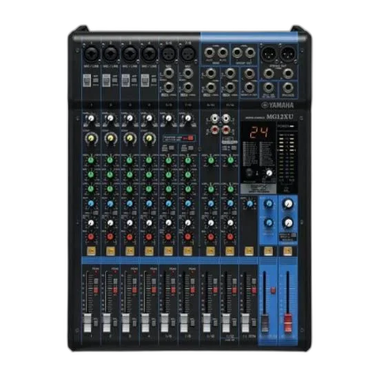 Mesa de Som Analógica Yamaha MG12XU 12 Canais Bivolt Preta