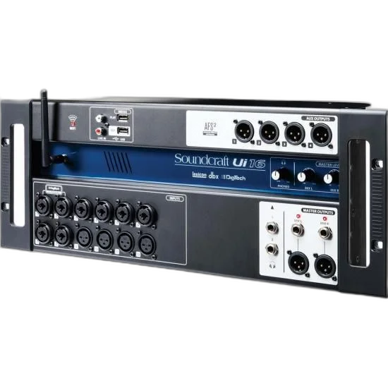 Mesa de Som Soundcraft UI-16 Preta Mixer Digital