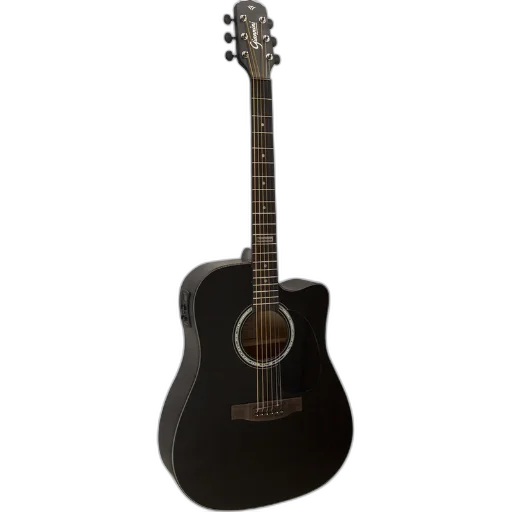 Violão Giannini GF1D CEQ Eletroacústico Aço Satin Black - Qualidade e Som Incrível para Músicos!