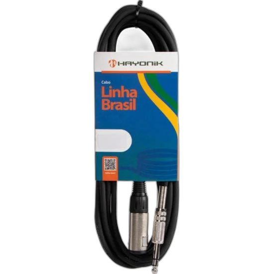 Cabo Extensor P10 (F) X P10 (M) Estéreo 7Mts Linha BRASIL HAYONIK