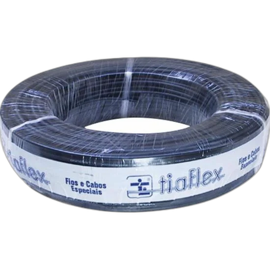 Cabo Para Microfone Balanceado AF(T) OFHC 2 x 22AWG Preto Tiaflex - RL / 100