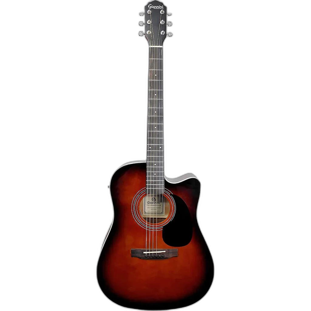 Violão Giannini Performance Deluxe Dreadnought Ceq Sunburst