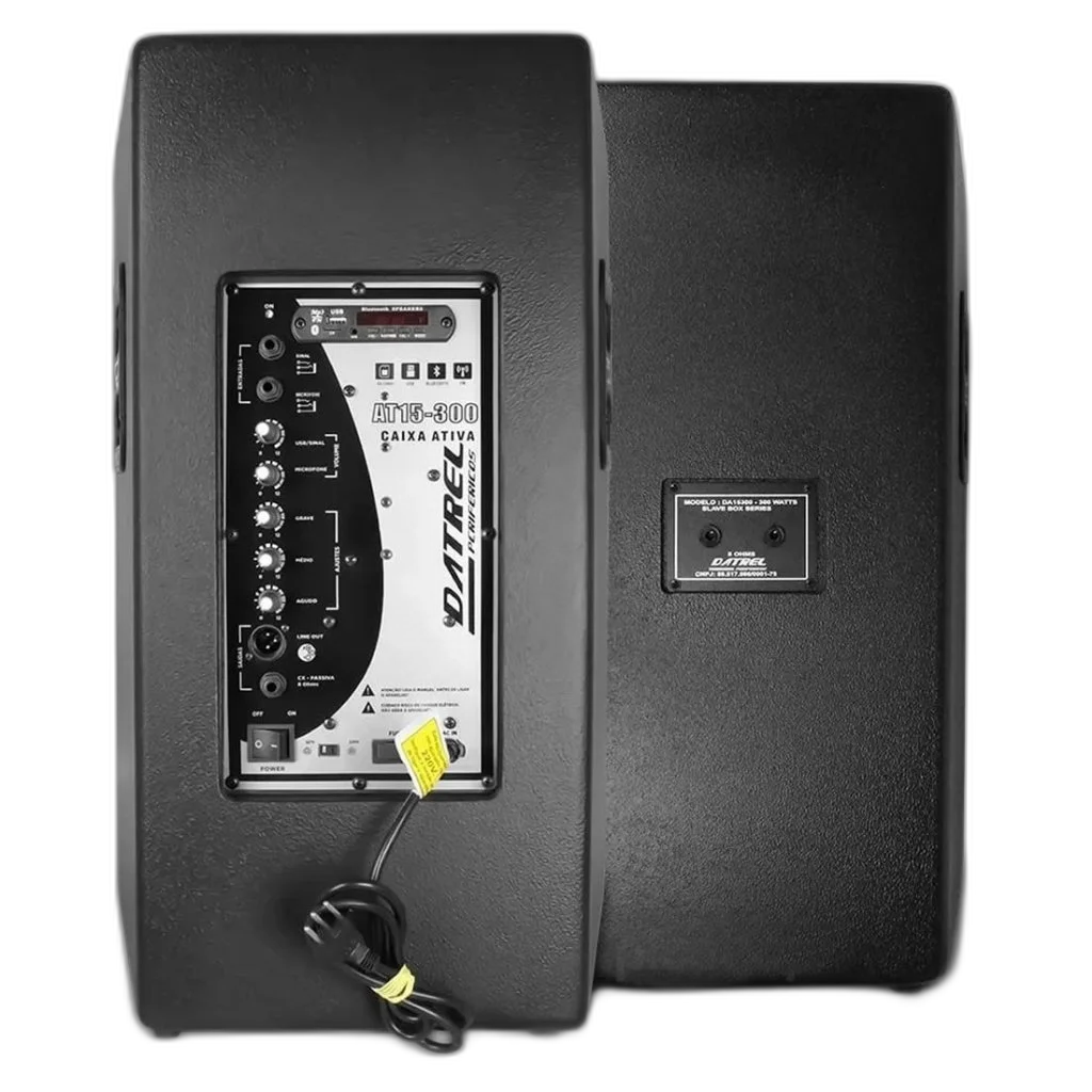 Kit Caixa De Som Ativa Usb + Passiva 600w Datrel At15-300