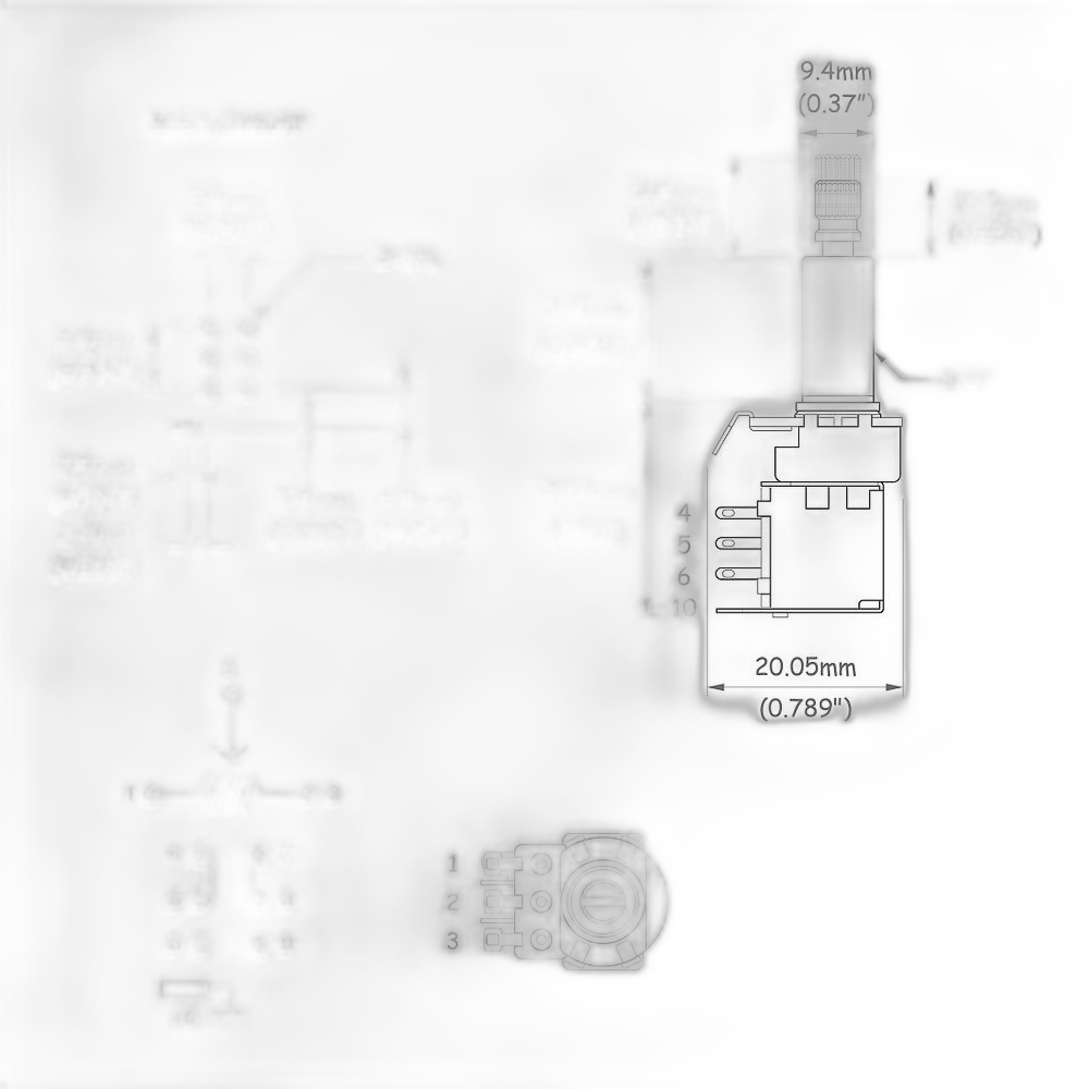 Potenciômetro Instrumentos (Unidade) Spirit VPP3-A250K-I