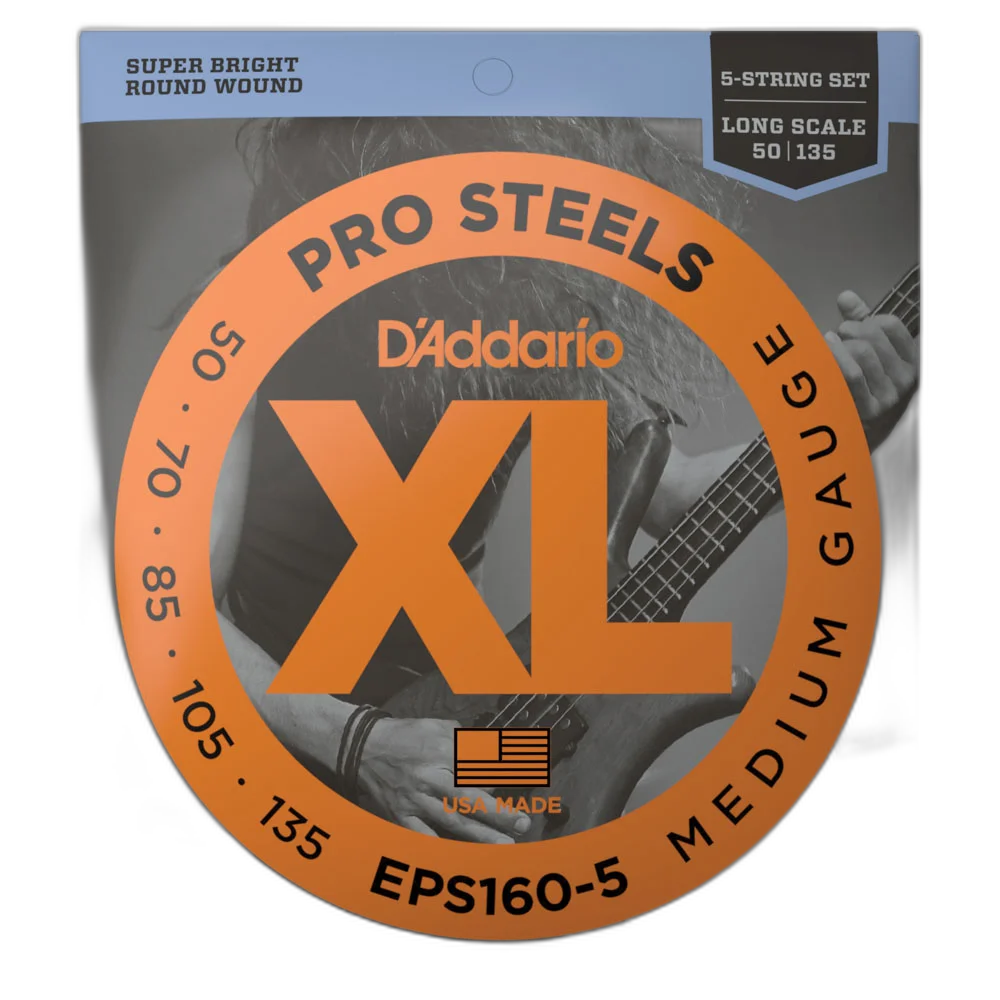 Encordoamento Baixo 5C 50-135 D Addario XLProSteels EPS160-5