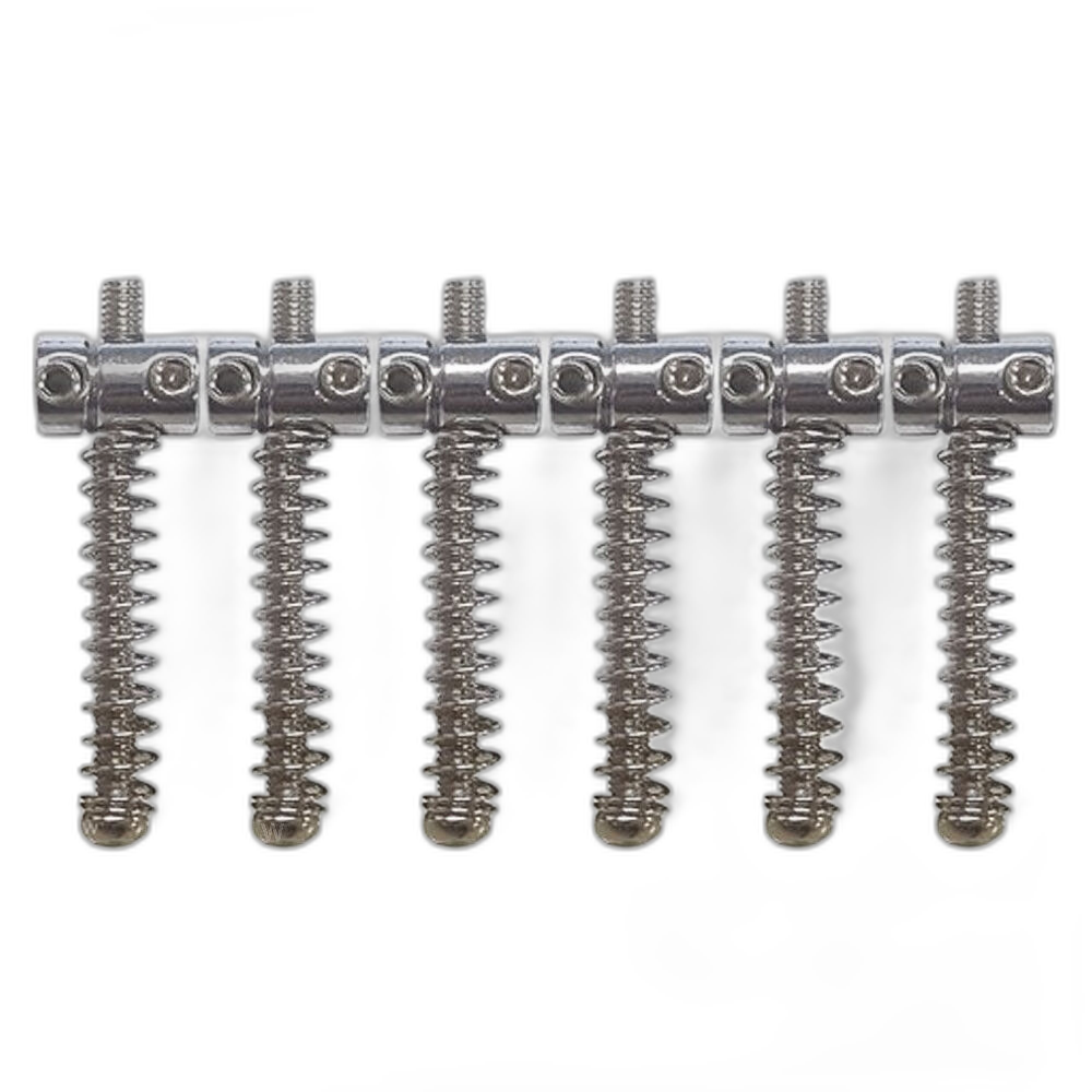 Saddles Ponte Guitarra Cromado (6 Peças) Spirit S8-108 CR