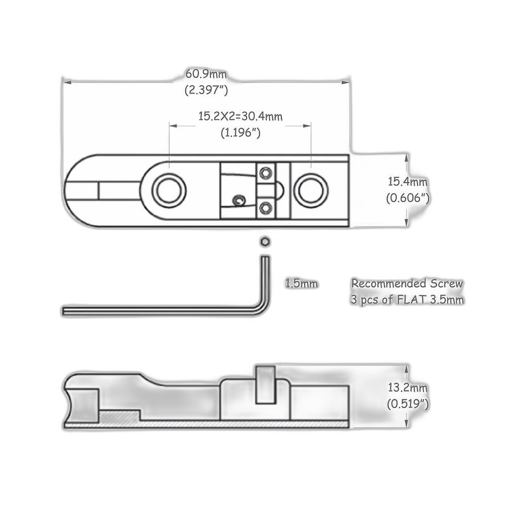 Ponte Para Baixo 6 Cordas Fixa Cromada Spirit IDV-6B-CR1561