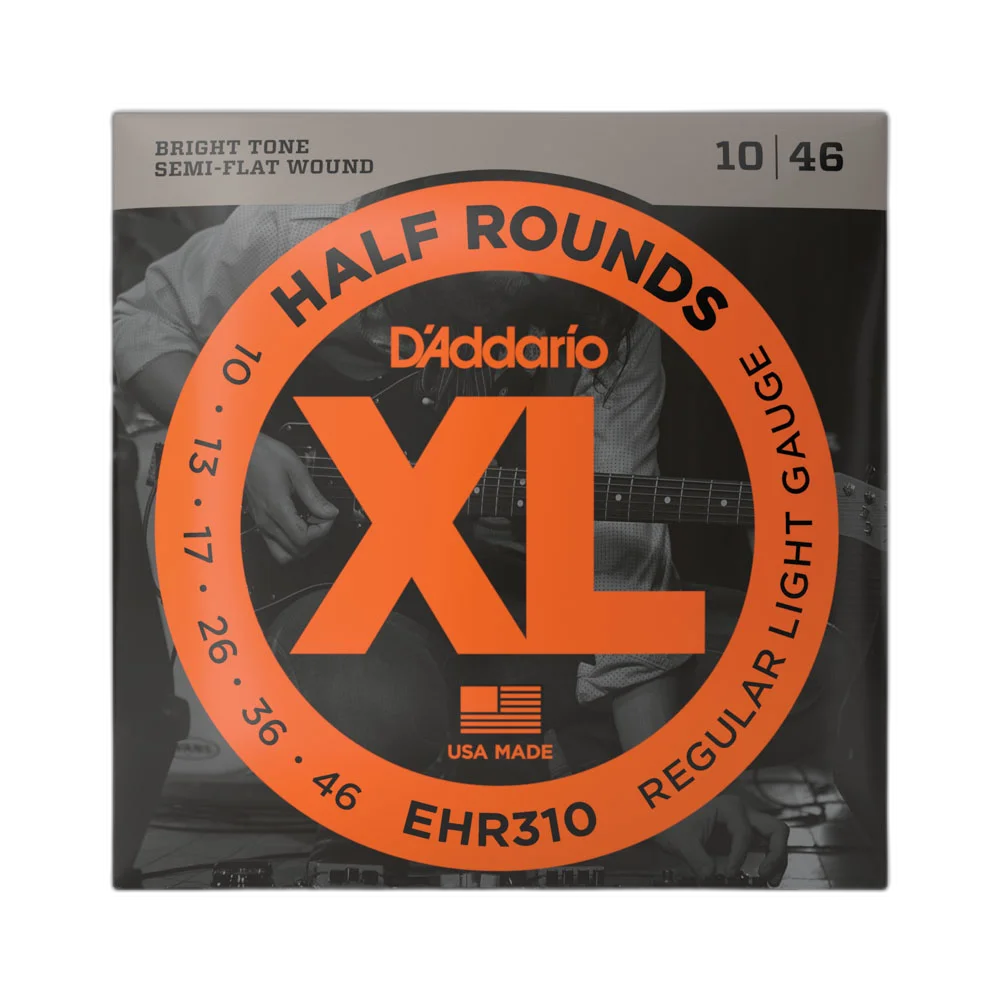 Encordoamento Guitarra 10-46 D Addario Half Rounds EHR310