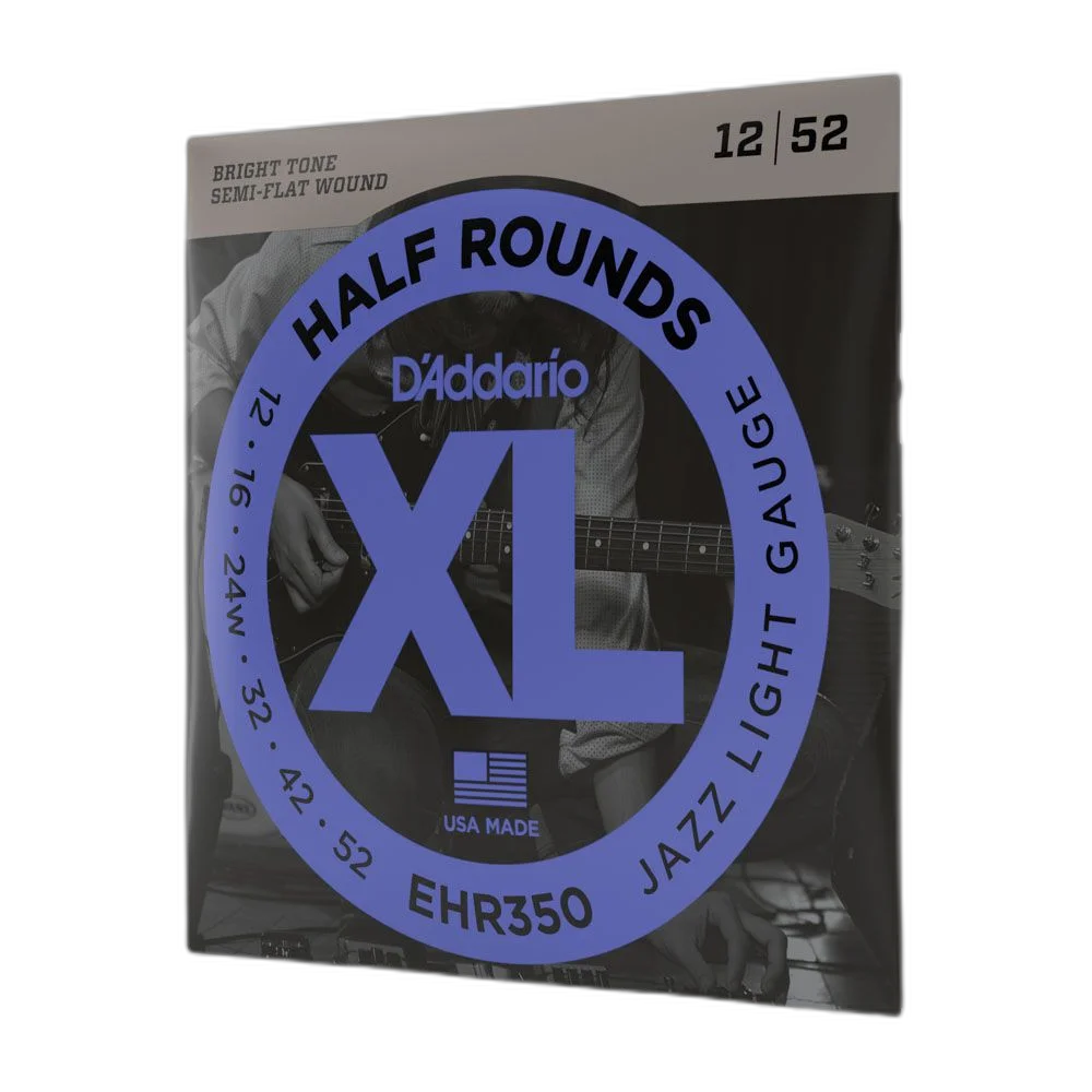 Encordoamento Guitarra 12-52 D Addario Half Rounds EHR350