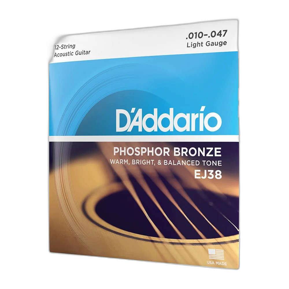 Encordoamento Violão Aço 12C 10-47 D Addario Phosphor EJ38