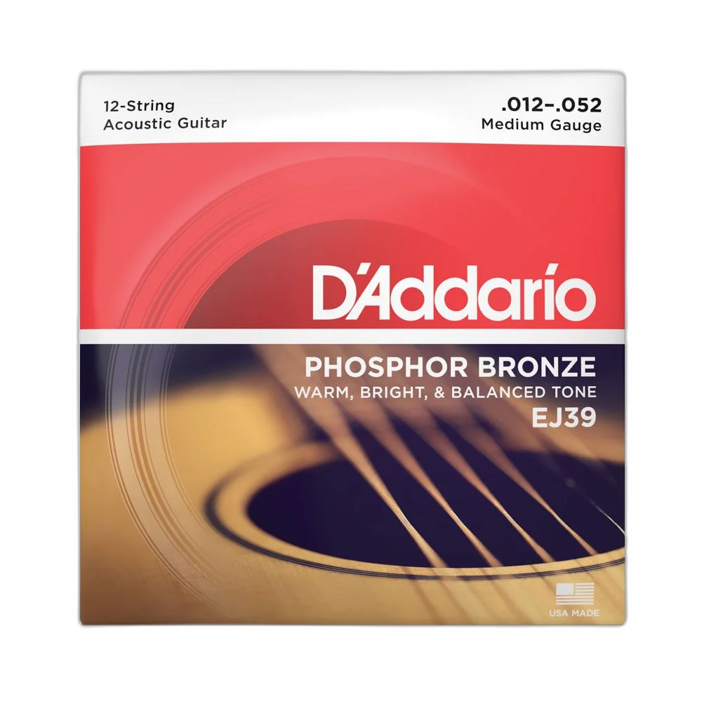 Encordoamento Violão Aço 12C 12-52 D Addario Phosphor EJ39