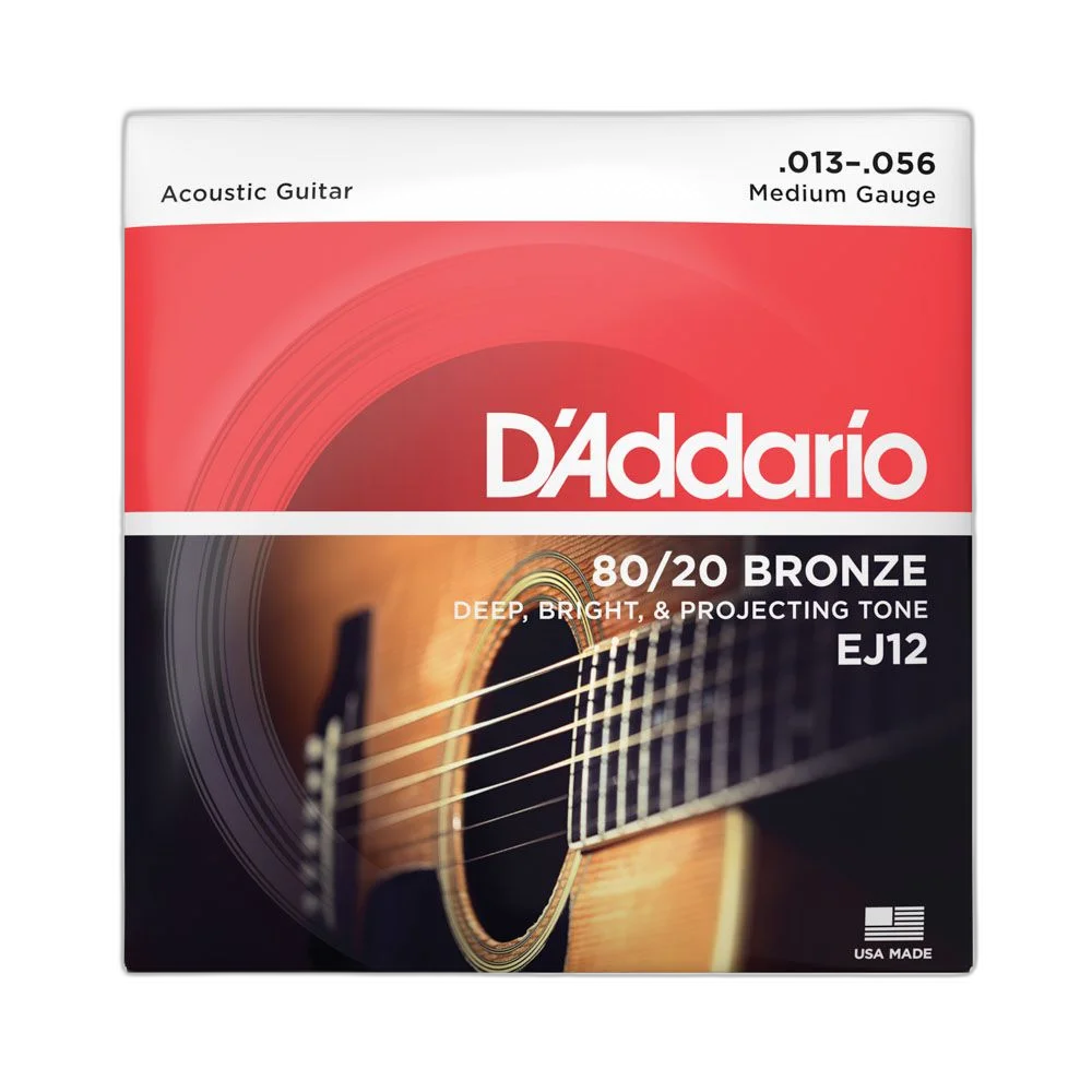 Encordoamento Violão Aço 13-56 D Addario 80/20 Bronze EJ12