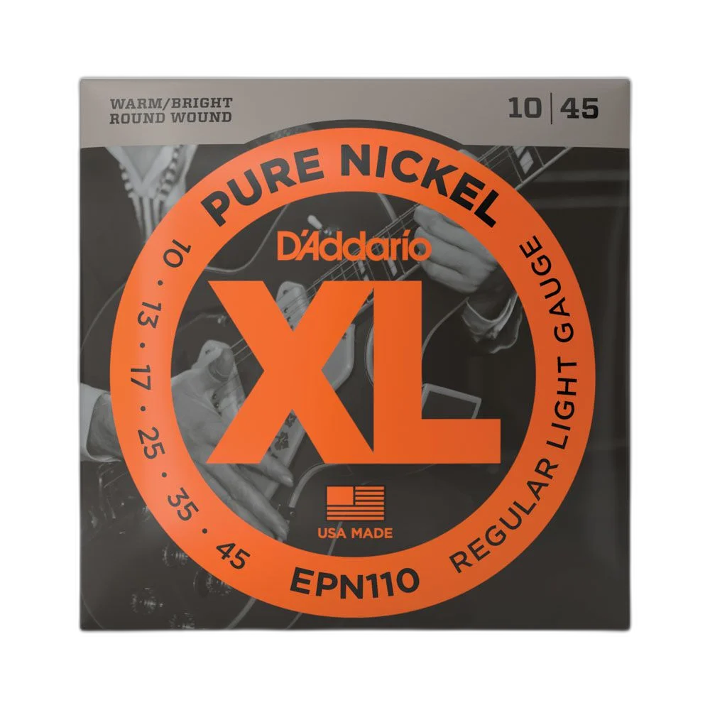 Encordoamento Guitarra 10-45 D Addario XL Pure Nickel EPN110
