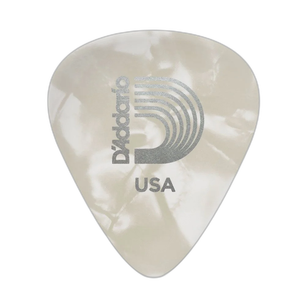 Palheta Celulóide Branca Perolada Média D Addario 1CWP4-10