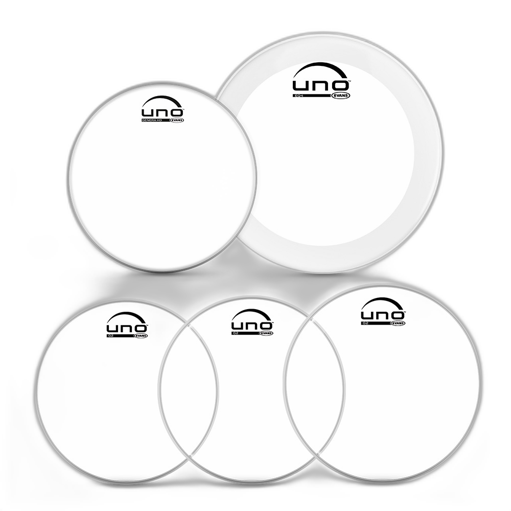 Kit de Peles G2 Clear 12/13/16/14/22'' Uno by Evans UPG2CLS22