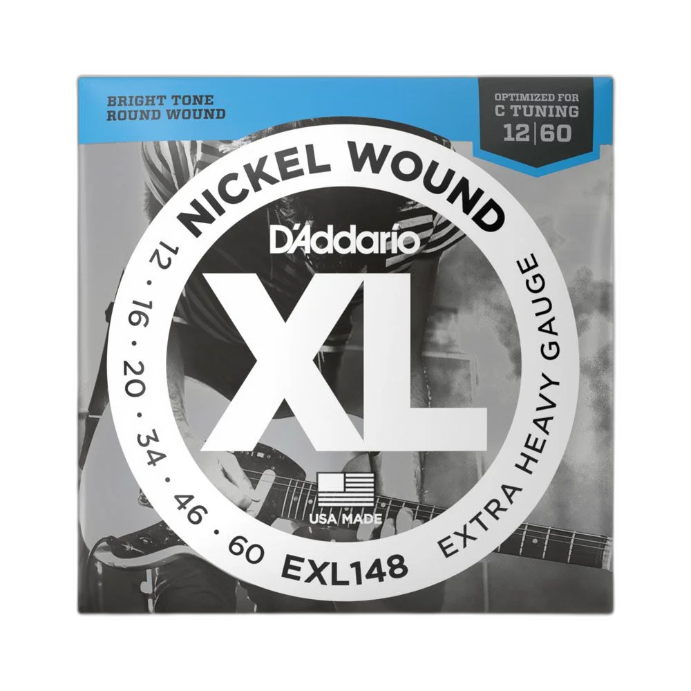 Encordoamento Guitarra 12-60 D Addario XL Nickel EXL148